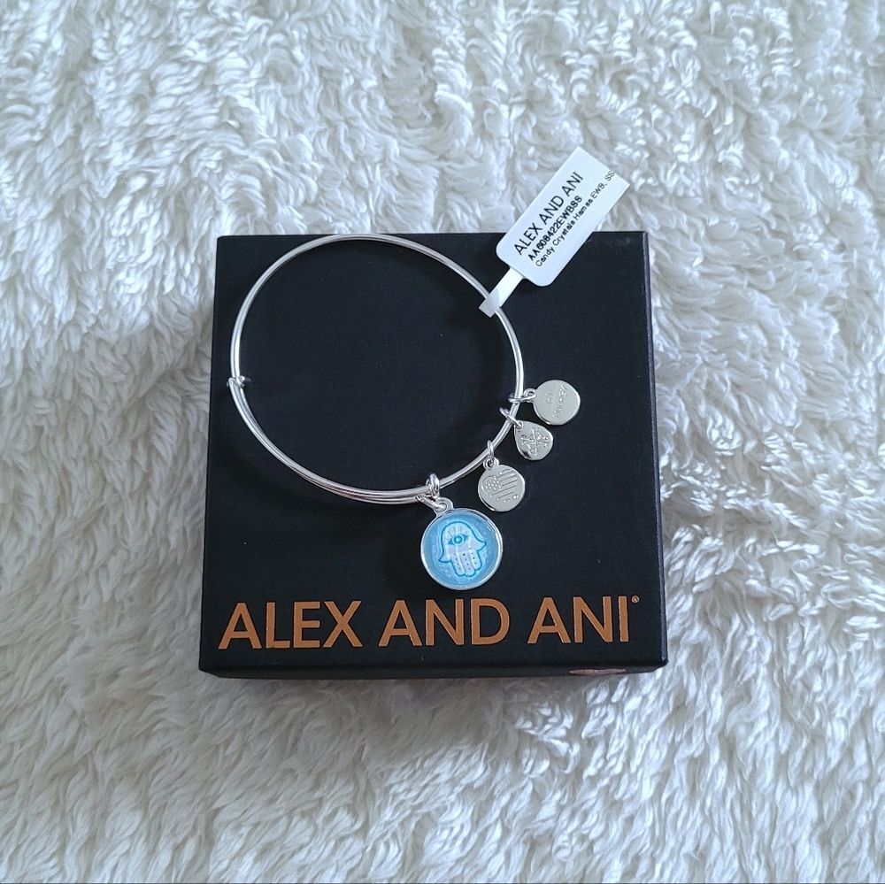 Alex and Ani Candy🍬 Crystals💎 Hamsa🪬 Bangle Bracelet - NIB